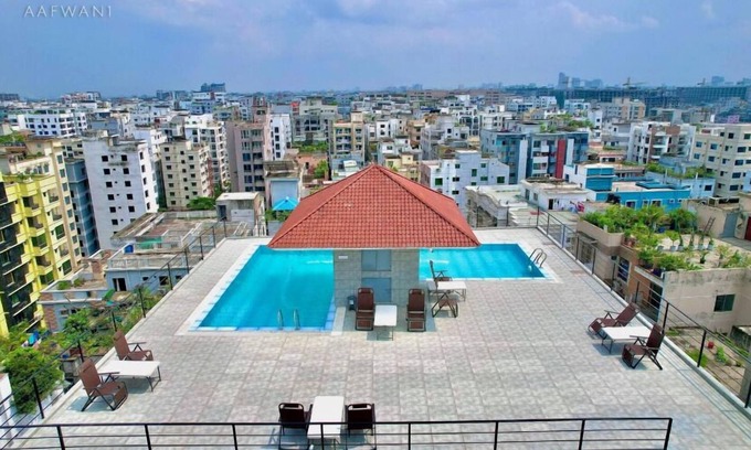Basundhara Residential Area Apartment | 300 sq.ft 7 Cozy Apt with Pool-Gym