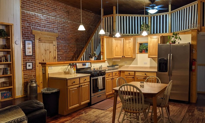 Goodman Apartment | 3BR 1.5 BA Industrial loft in historic building on ATV trails