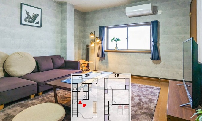 Nishinari Apartment | 3BRLivingRoom Direct KIXNambaUmeda access DT02 - Room 2/Osaka Ōsaka