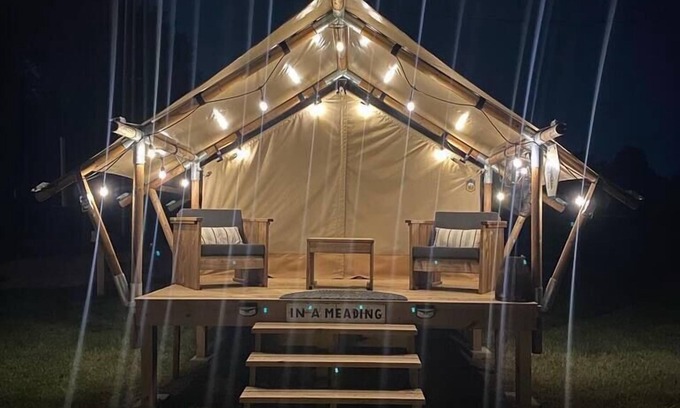 Navasota RV Rental | 4 AC Glamping Tents on Honey Farm in Houston