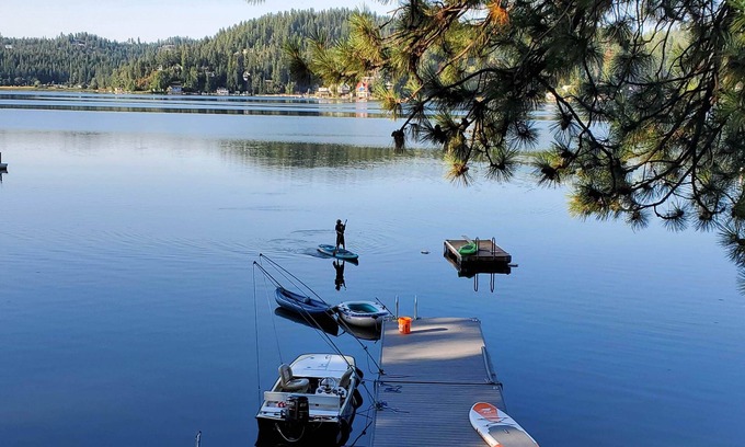 Newman Lake House | 4-bedroom waterfront house in lovely Newman Lake with AC, WiFi. Family friendly.