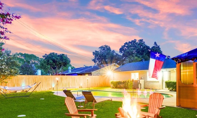 Irving House | 4BR/2B Home with Pool, Hot Tub, Fire Pit