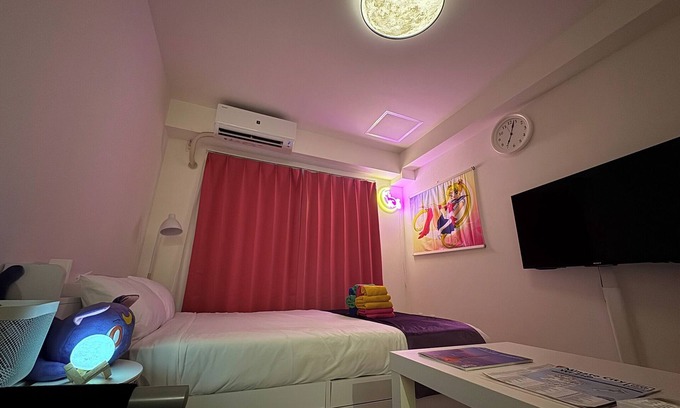 Akasaka Apartment | 4min to Tameike Sanno stationPink Purple Magic Room3ppl - TRAVELERZ TOKYO AKASAKA/Minato-ku Tokyo