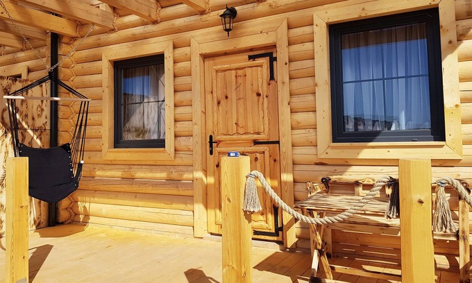 Jastrzebia Gora House | 4x BeHappy Woodhouse log cabins Sauna Jacuzzi Gdansk near Jastrzębia Góra