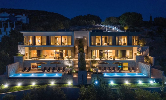 Orasac Villa | 5 Bedroom Villa Elena with Infinity Pool overlooking Adriatic Sea