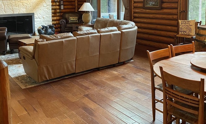 Grayling Cabin | 5 beds, screened porch, river frontage, central air