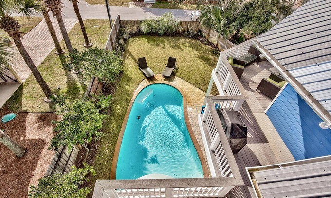 Gulfview Heights House | 5BR Beach House w/Private Pool & Game Room *South of 30A* Pet Friendly