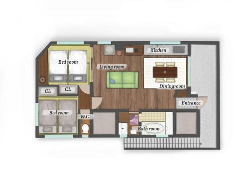Kasukabe Apartment | 65m2 Free parking Modern Japanese style Toys for kids Great sunlight Kids can relax