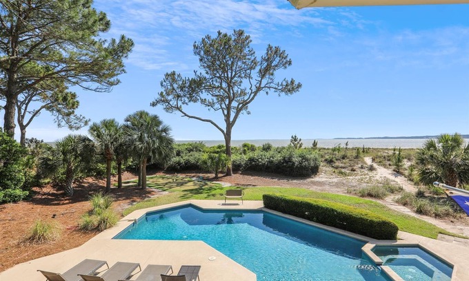 South Beach House | 7 Brown Pelican ~ Direct Ocean Front Home with Pool and Putting Green