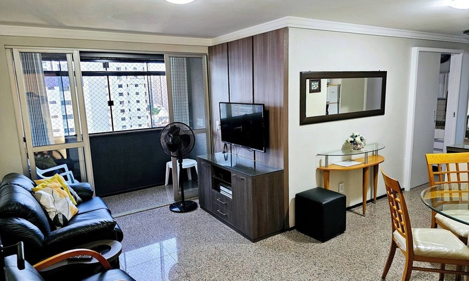 Aldeota Apartment | 70m2, 2 Quartos, 2 Varandas, Cozinha, Serviço e 2 Garagens Privativas e Lazer