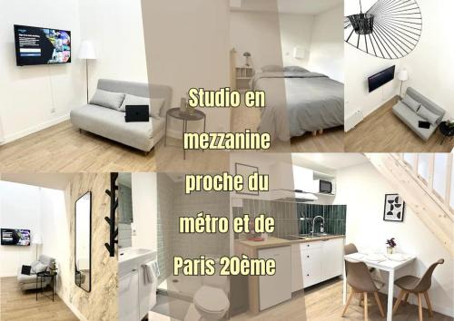 Bagnolet Apartment | 734 Elégant studio en mezzanine proche du métro L9