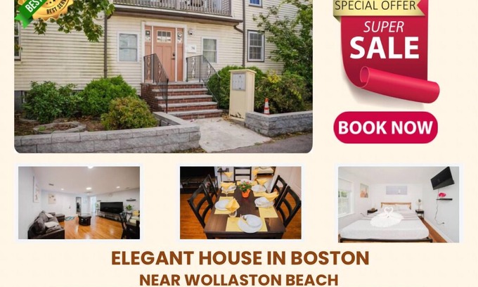 Quincy Apartment | 74L - 2BR Quincy - Cozy Couple Hideout near Wollaston Beach