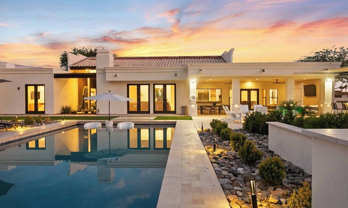 Scottsdale Foothills House | 7BR Estate, Sport Court, Chef's Kitchen, Pool, Hot Tub, & Fun Games