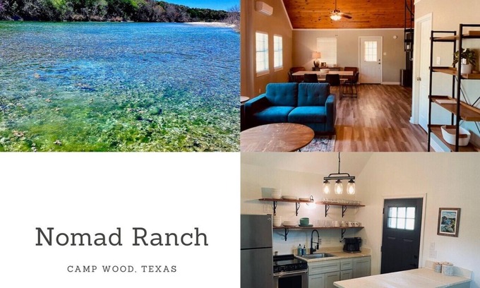 Camp Wood House | 8 Acre Private River Front Sleeps 17-Nomad Ranch