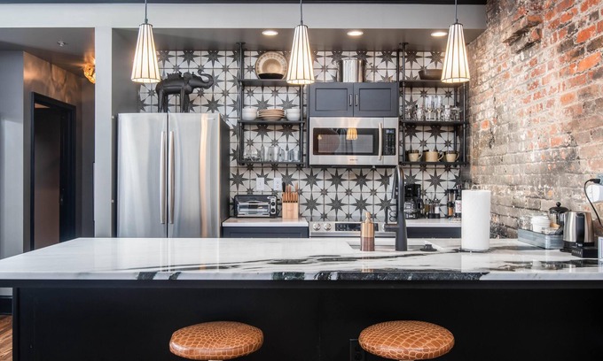 Downtown Asheville Apartment | 80 LEX APT 204 : Industrial Chic Meets the Old World in Downtown Asheville + Free Off Street Parking