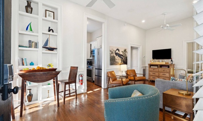 Downtown Charleston House | 8A at Saint Philip Square, One Block to King, Stylish Group Favorite