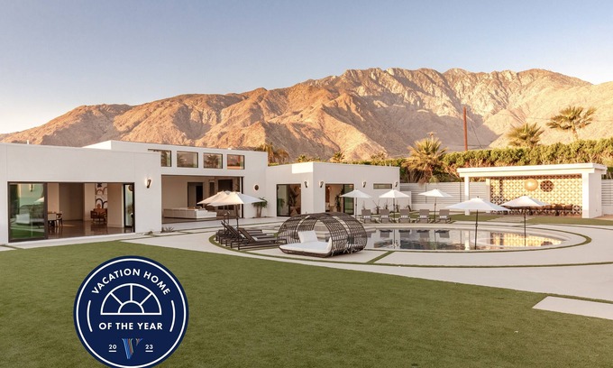 Racquet Club West House | 9BR Luxury Oasis Estate/Spa Lounge and Vintage Trailer