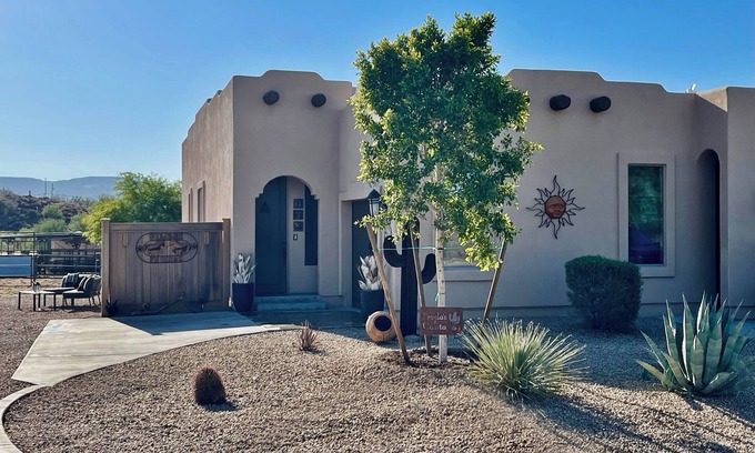 New River House | A Boutique Desert Stay with a Pool and a Donkey twist.