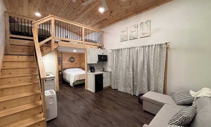 Meyersdale Cabin | A Cozy Tiny house by the GAP Trail & view of the Sand Patch grade.
