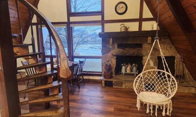 McGrann Ski Chalet | A- Frame Adventures - Cozy Chalet that borders Crooked Creek Lake Park.