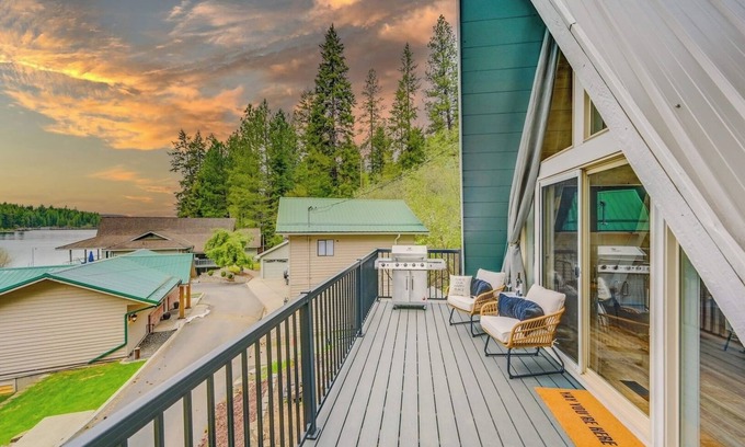 Coeur d'Alene House | A-Frame Haven with Private Beach near CDA