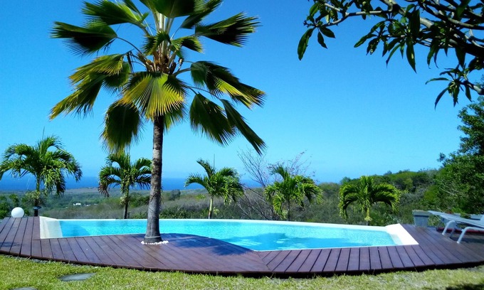 L'Etang-Sale Villa | A heavenly spot with ocean and forest views. Privacy, calm, private pool.