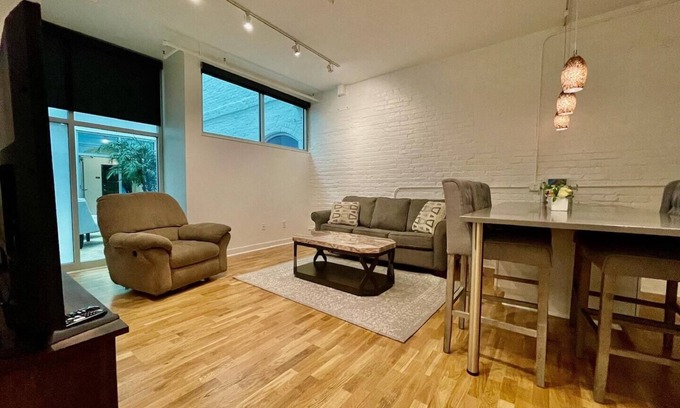 Downtown Omaha Apartment | A historic 1,000 square foot Atrium loft in the heart of the Old Market