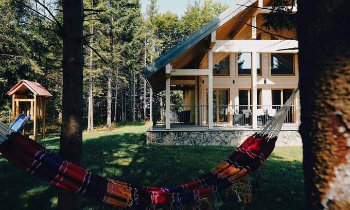 Ravna Gora Villa | A luxury mountain cabin in Stari Laz featuring a finnish sauna