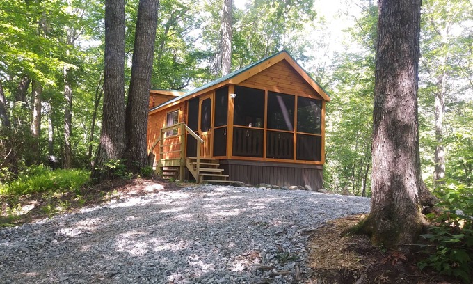 Brevard Cabin | A mile of riverfront and a mountaintop view in the Land of Waterfalls