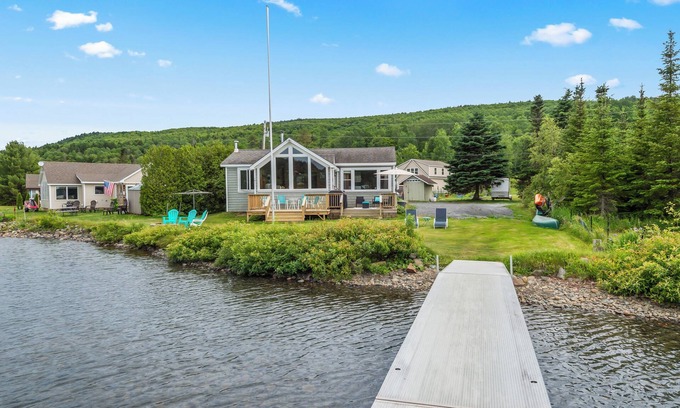 Rangeley Plantation House | Abenaki - private waterfront on Rangeley Lake, steps from the water!