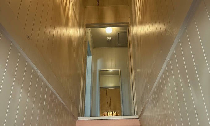 La Grange Apartment | Above the pink stairs ~ a quiet eclectic garage apartment.