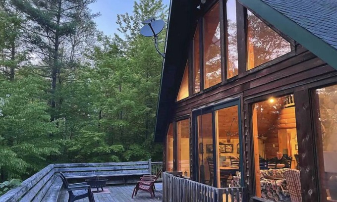 Wevertown House | Adirondack 5BR Lodge Sleeps 14 Near Gore. Fireplace/Dog Friendly!
