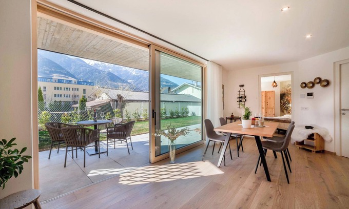 Naturno Apartment | 'Adler Living Gartenwohnung' with Mountain View, Private Garden & Wi-Fi