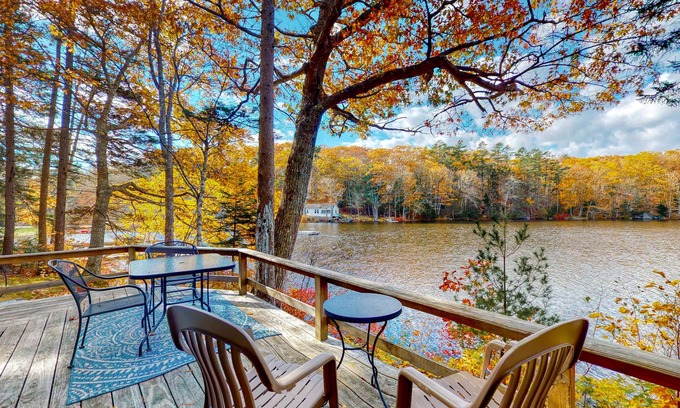 Boothbay Cabin | Adorable Lakefront Cottage with Free WiFi, Full Kitchen, Gas Grill, & Dock