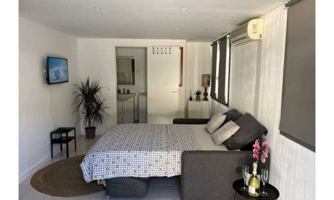 L'Ariane Apartment | Adorable studio (sleeps 3) with parking and outdoor space