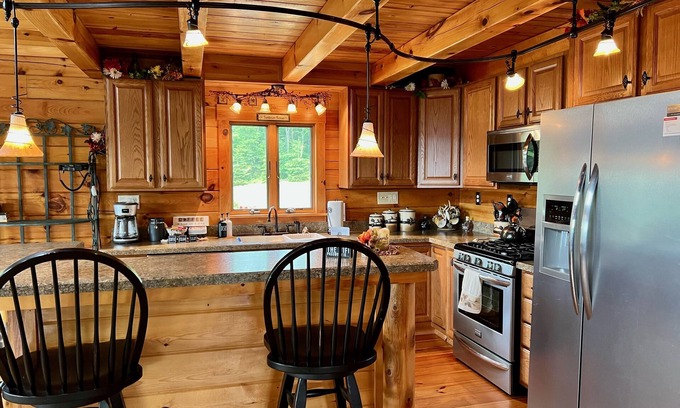 Ralston Cabin | Adventure awaits at this log home with a spectacular view!