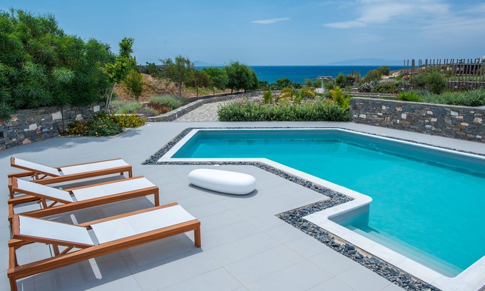 Chrissi Akti Villa | Aelia Grand Villa with Sea View and Private Pool