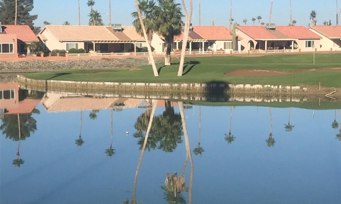 Chandler Villa | Age 55+ Sunbird vacation rental, pet-friendly, with golf course views.
