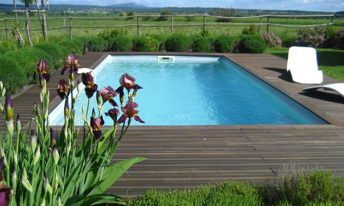Blauzac House | Air-conditioned gîte: a swimming pool just for you, superb view of the Cévennes
