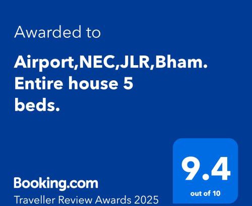 Little Hay House | Airport,NEC,JLR,Bham. Entire house 5 beds.