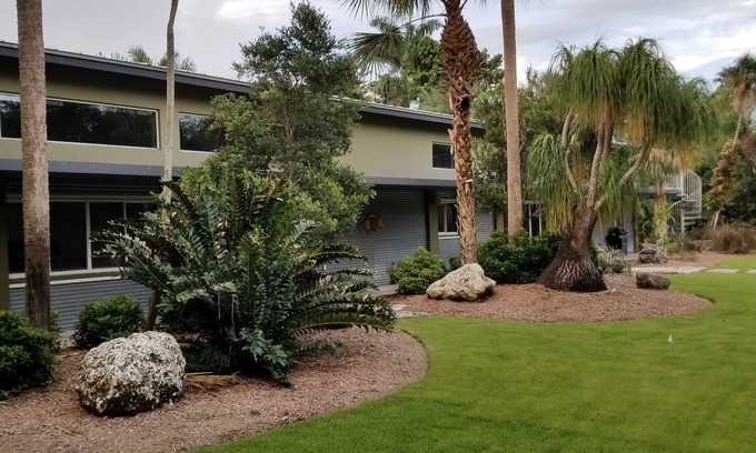 Palmetto Bay Apartment | Airstream pool house, heated pool, lavish gardens, waterfalls, very private.
