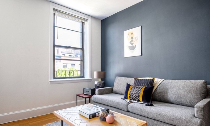 Back Bay West Apartment | Airy Back Bay 1BR w/ A/C, nr. Esplanade & Copley Mall, by Blueground