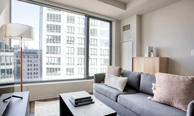 Theatre District Apartment | Airy Chinatown/Theater District 1BR w/Gym & W/D, nr T, by Blueground