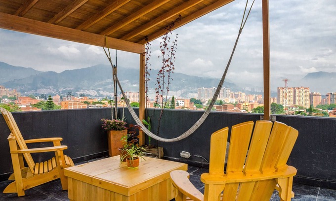 Envigado Apartment | Airy Penthouse with Private Rooftop Terrace bordering El Poblado