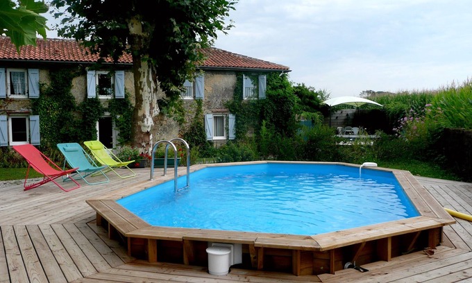 Ossages House | Alaudy Vacances Nature Avec Piscine et Jacuzzi