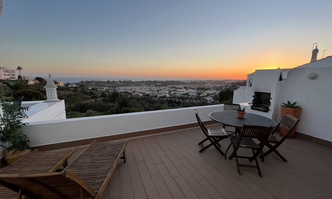 Patio Apartment | Albufeira Panoramic Sea & Marina view apartment, pool, center 15 min walk