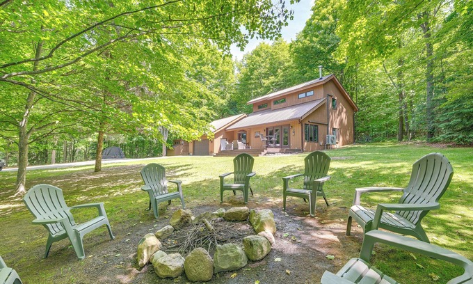 Alden House | Alden Home w/Fire Pit: Steps to Torch Lake!