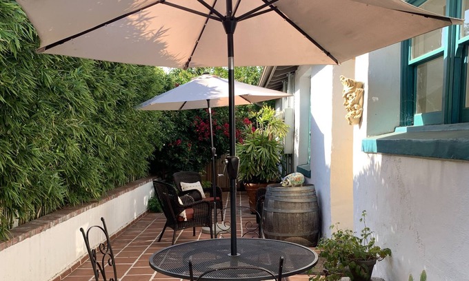 Ojai House | Aliso Street Adobe in Downtown Ojai with Brilliant Morning Sunshine