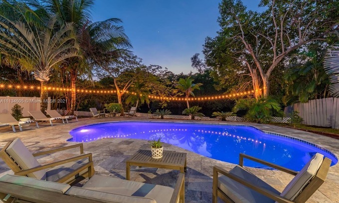 Wilton Manors House | Amazing backyard for Family vacation with heated pool.