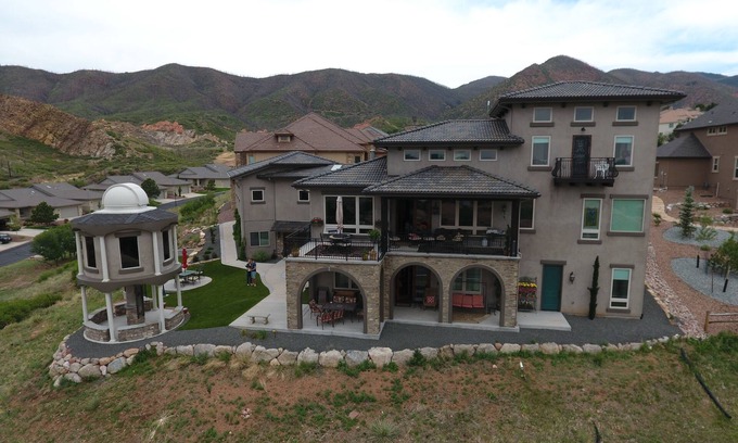 Mountain Shadows House | Amazing City and Mountain Views from Lower Level of Tuscan Home with Observatory